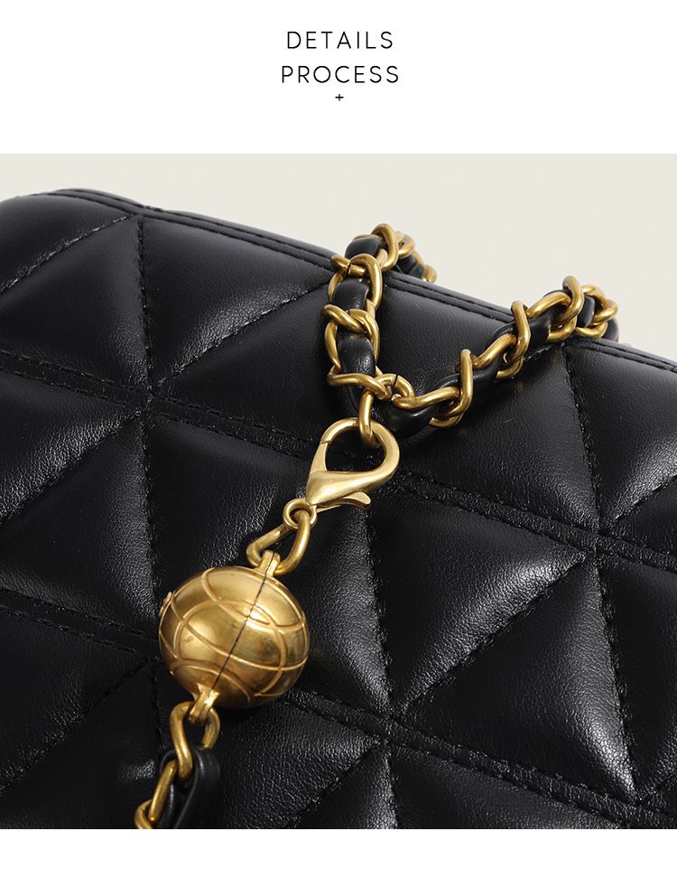 Borsa a tracolla alla moda, nuova borsa con catena di diamanti, borsa da ascella classica di nicchia di grande capacità, la scelta migliore per le bellezze!_voghion.com