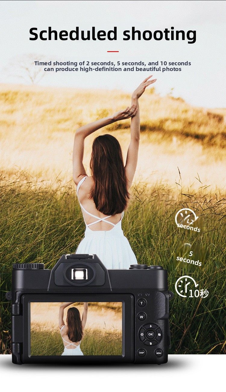【Alta qualità】 R10 Nuova fotocamera digitale mirrorless entry-level 4K HD da 48,0 milioni di pixel per viaggi a casa con WIFI_voghion.com