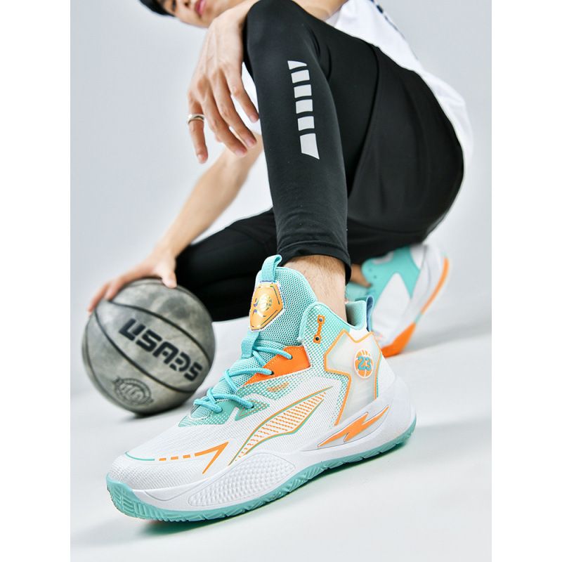Outdoor cement basketball shoes sports actual combat shoes high top big children youth sports shoes basketball_voghion.com