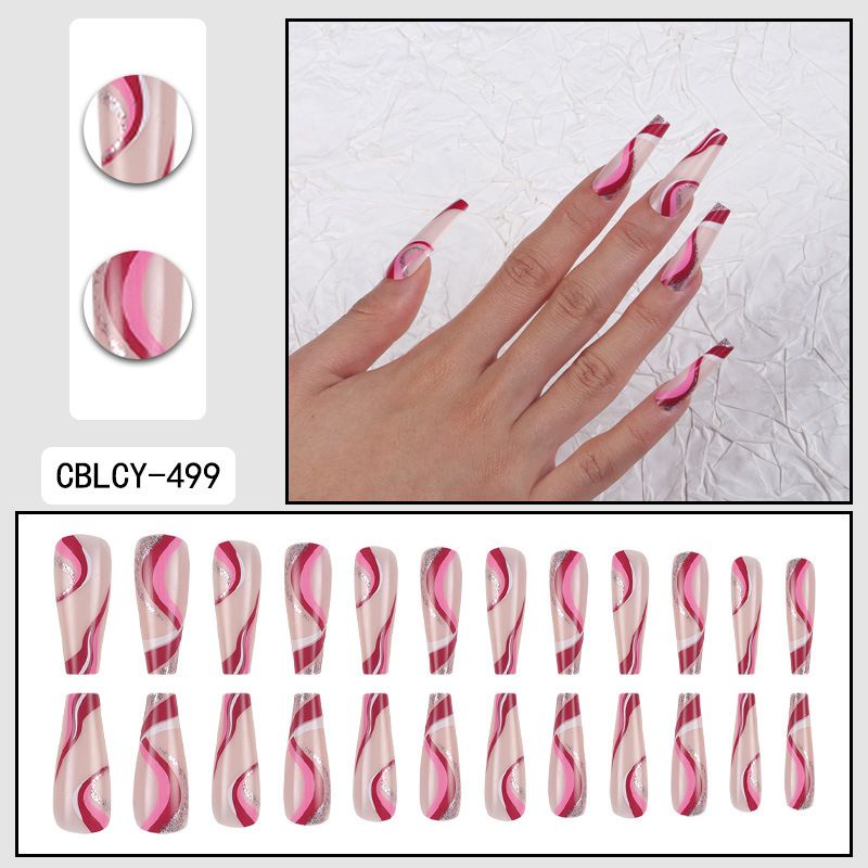 Elegante French Aurora Cat Eye Press-On-Nägel mit Strasssteinen – lange, glamouröse und wiederverwendbare Kunstnägel für Frauen_voghion.com