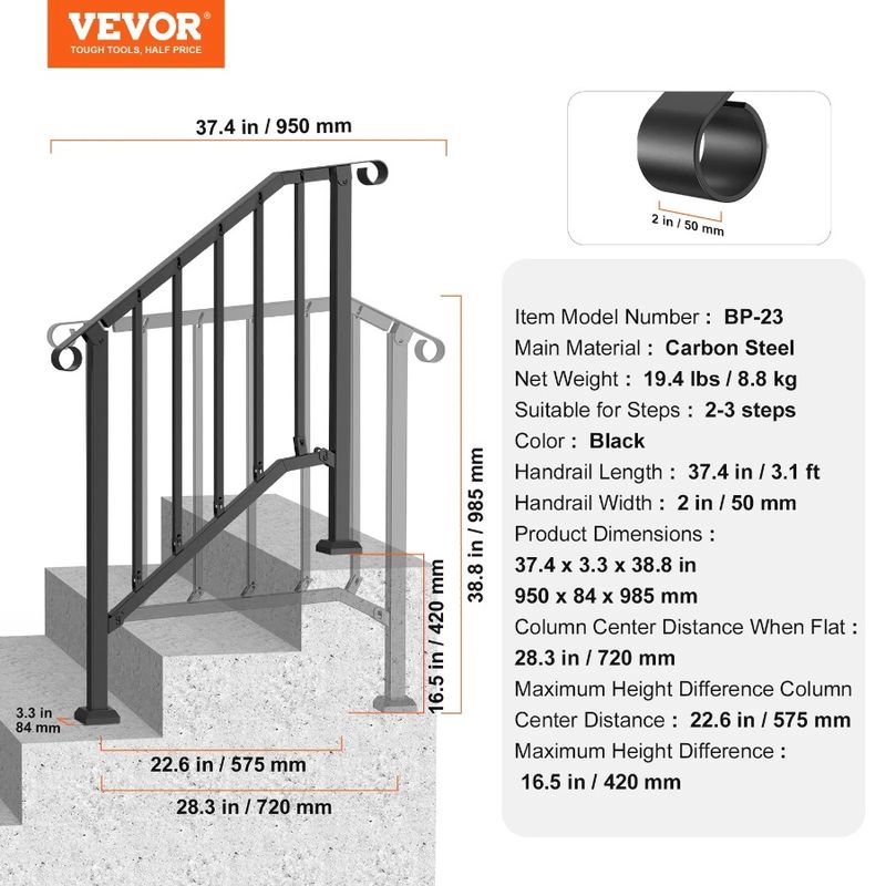 Retro Black Arch For Handrails Step Outdoor Deck For Porch 23 Seniors_voghion.com