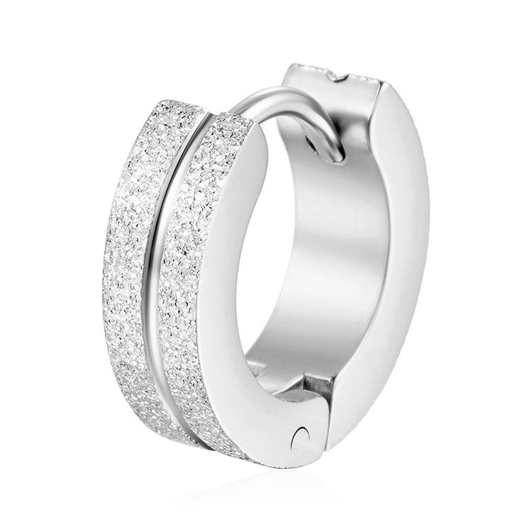 Nuovi orecchini unisex rotondi piatti in acciaio inossidabile opaco alla moda coreana_voghion.com