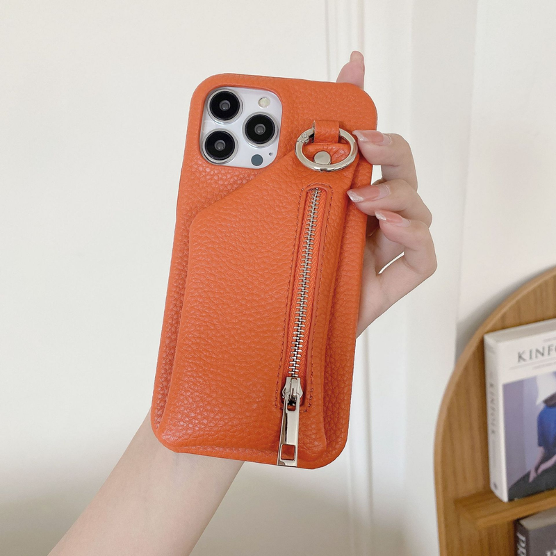 Mobile phone case coin purse card holder mobile phone case suitable for iPhone15 mobile phone case Apple 13promax protective cover 12 women_voghion.com
