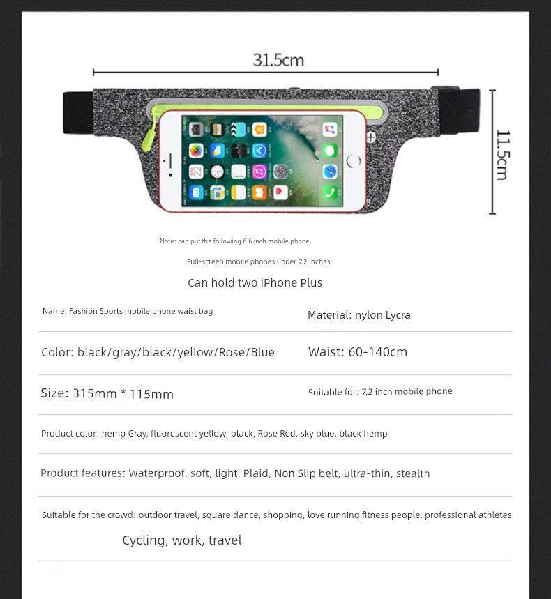 Riñonera deportiva multifuncional para hombre y mujer, novedad de 2025, para fitness, running, teléfono móvil, informal, ajustada._voghion.com