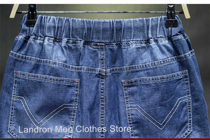 Men's 10XL Jeans Shorts Men Oversized Summer Distressed 9XL 8XL Black Ripped Denim Loose Plus Size 7XL Stretched Boys_voghion.com