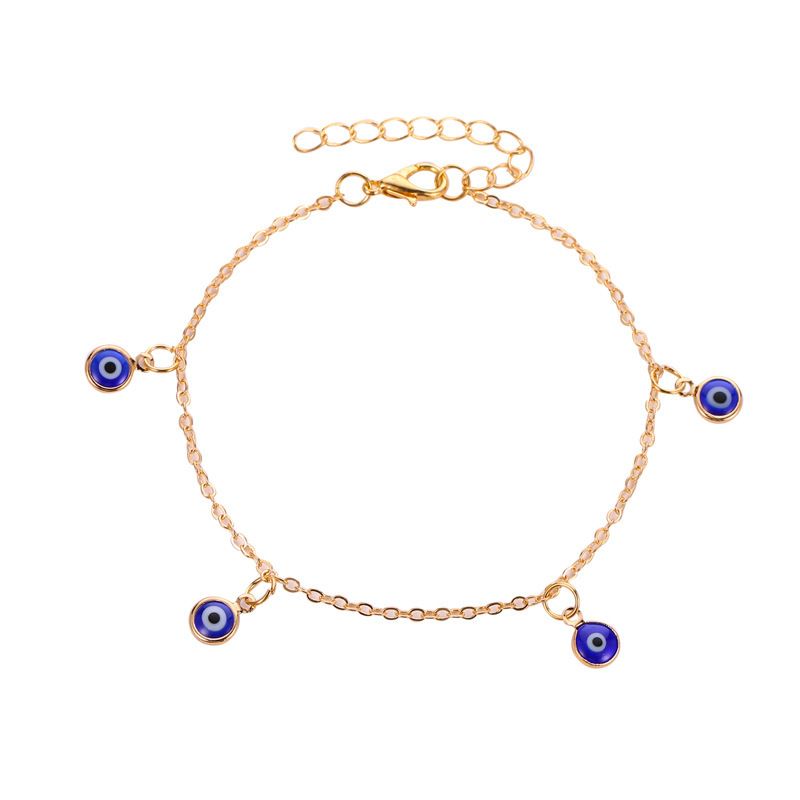 Persönlichkeit Auge Anhänger Damen Fuß Schmuck Mode Öl Tropfen Einfache Fußkettchen Kreative Alternative Zubehör_voghion.com