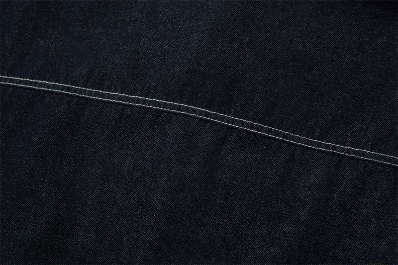 Men's Distressed Denim Jacket With Contrast Stitching - Oversized Streetwear Style For Spring & Fall - Lightweight Cotton Casual Coat (Blue)_voghion.com