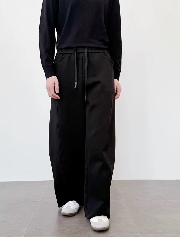 Pantaloni casual da uomo in stile retrò - Jogger larghi con cavallo basso e design cargo vintage per primavera e autunno_voghion.com