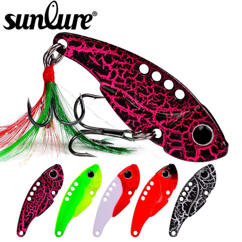 Sometime 11G Lure Bait Metal Spinnerbait 5.5cm 8 Colors VIB Fishing_voghion.com