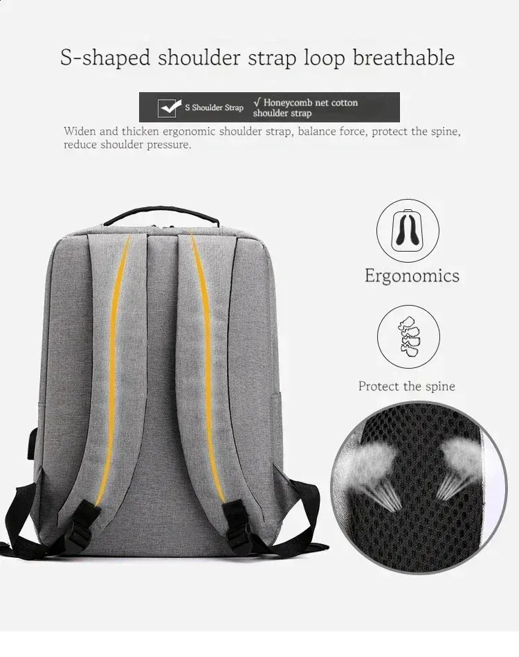 Rucksack USB-Ladegerät Tragbare 156 Zoll Freizeit Business Reise Computertasche 250408l_voghion.com