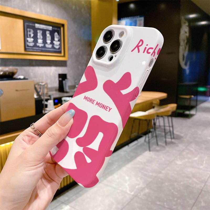 TechGlobe Fortune Text 17 Pro Max Film Wealth Simple Applicable IPhone 15 16 Phone Case 14_voghion.com