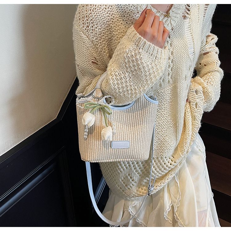 Borsa a secchiello con tracolla monospalla di alta qualità, nuova tendenza estiva 2025_voghion.com