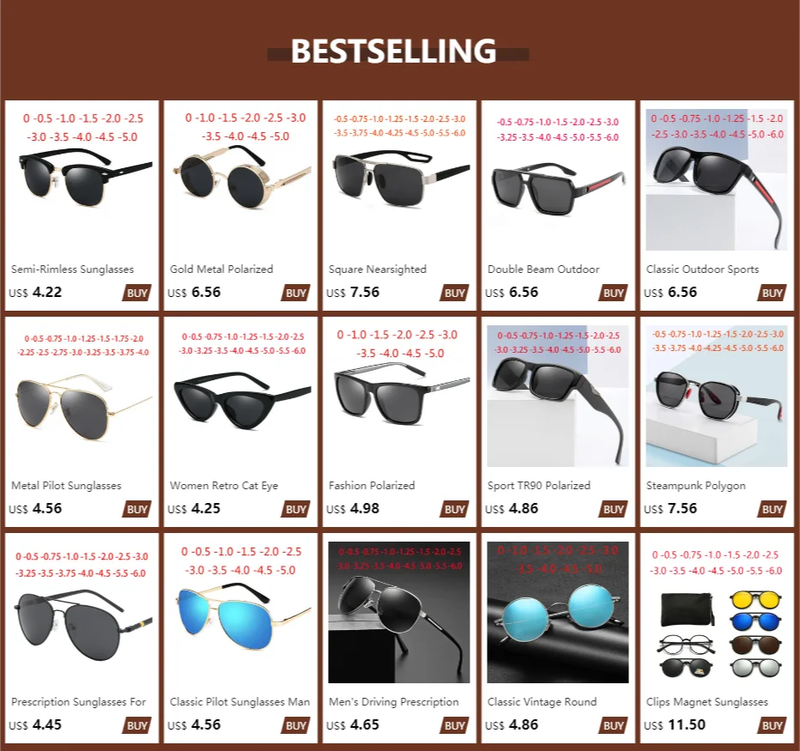Oculos Masculino Custom Made Miopia Meno Occhiali da sole polarizzati con lente quadrata a montatura intera Sportivi a specchio colorati_voghion.com