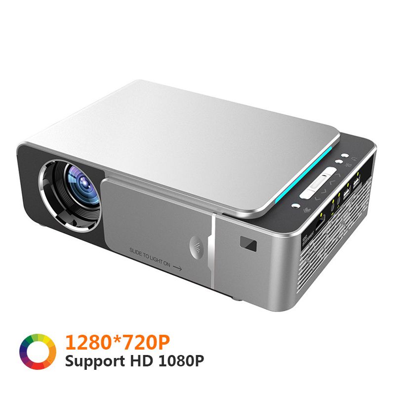 Projektor LED T6 Full HD 4K 3500 lumenów Kompatybilny z HDMI USB 1080P Przenośny projektor kinowy Przewodowy projektor WIFI tego samego ekranu_voghion.com