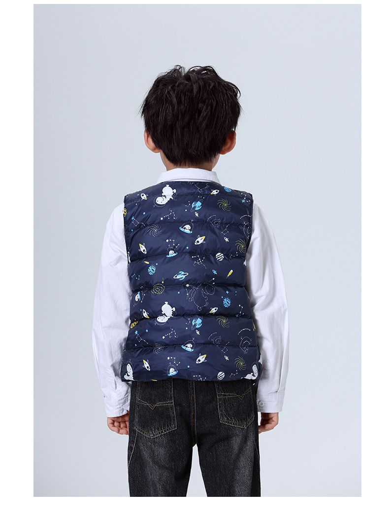 Gilet in piumino per bambini 90% piumino d'anatra bianco Autunno e inverno Nuovo fodera per ragazzi e ragazze Taglia media e grande Gilet in piumino per bambini Classe A_voghion.com