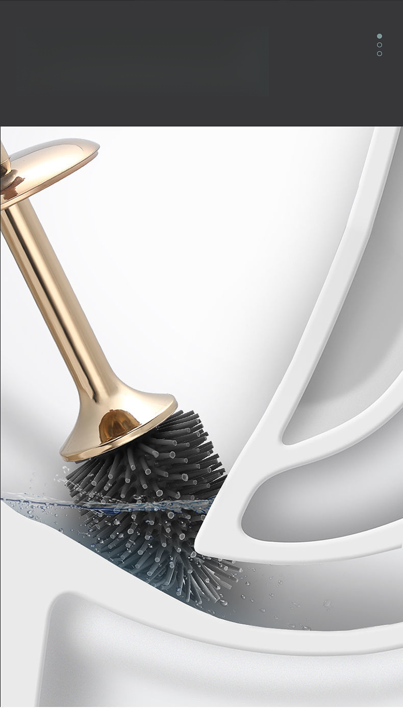 Scopino per WC in silicone stile hotel - Manico extra lungo | Qualità professionale
_voghion.com
