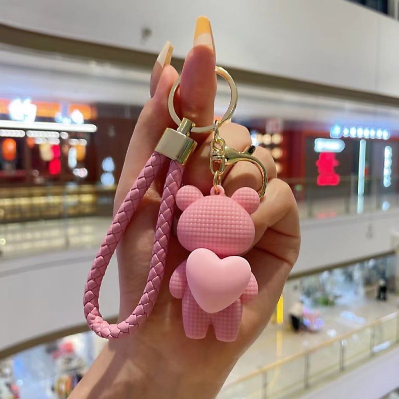 Peluche a forma di orso da abbracciare, per bambine, ciondolo carino con squisita celebrità di Internet, decorazione per zaino, portachiavi per auto_voghion.com