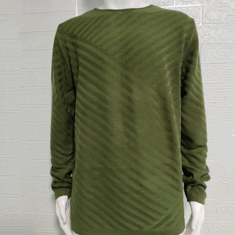 Trui heren 2024 herfst en winter slim fit lange mouwen ronde hals trui top trui_voghion.com