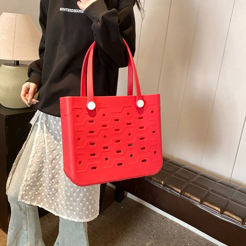 Borsa a tracolla da donna alla moda in materiale EVA, borsa da viaggio, spiaggia, estate, essenziale_voghion.com