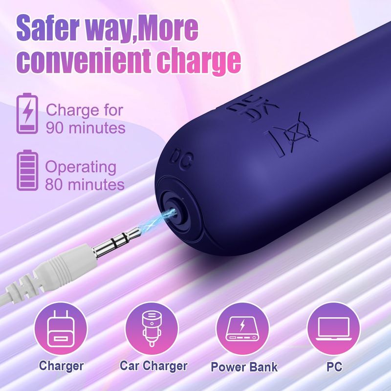 G-Punkt-Bullet-Vibrator für Frauen, wasserdichtes Sexspielzeug für Erwachsene, Nippel-Klitoris-Stimulator mit 10 Vibrationsmodi, wiederaufladbarer Mini-Vibrator aus Vollsilikon_voghion.com