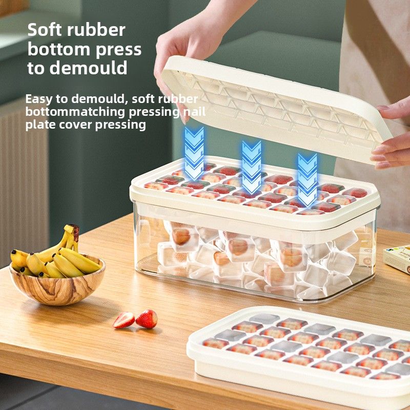 56 Grid Pressing Ice Grid Ice Grid Mold Plastic Ice Box Easy Demoulding Ice Box Large Capacity Ice Storage Box Food Grade Abrasives_voghion.com
