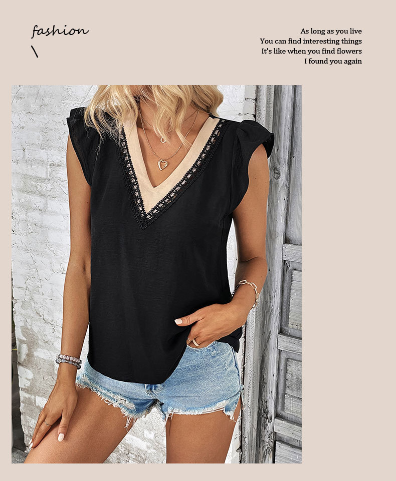 Camicie senza maniche con scollo a V abbinate ai colori_voghion.com