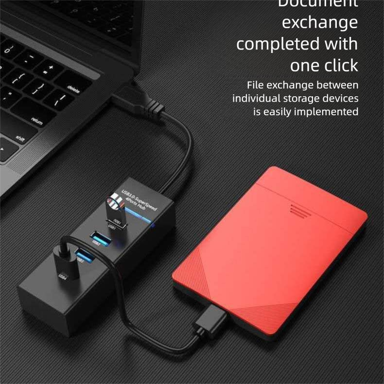 USB 3.0 Hub Adapter For Laptop Desktop Computer HUB One-to-Four Splitter Docking Station_voghion.com