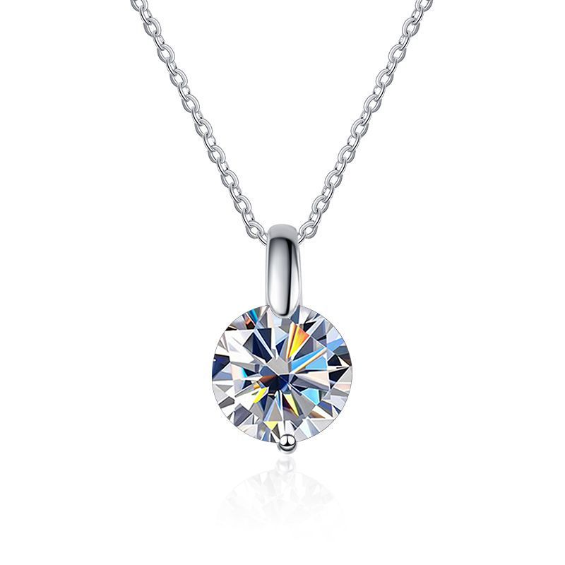 Collana con ciondolo in moissanite autentica Tancise da 1/2/3 carati per donna, gioielli raffinati in argento di alta qualità per matrimoni e feste._voghion.com