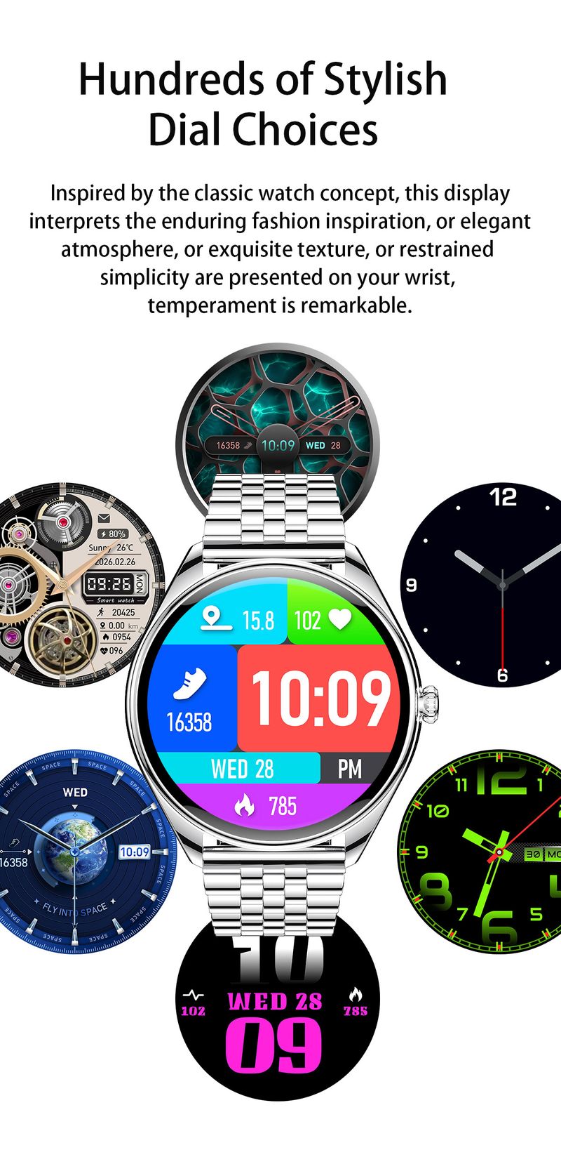 syct GM55 Smart Call Step Count Heart Rate Blood Pressure Health Monitoring Outdoor Sports Multifunctional Watch_voghion.com