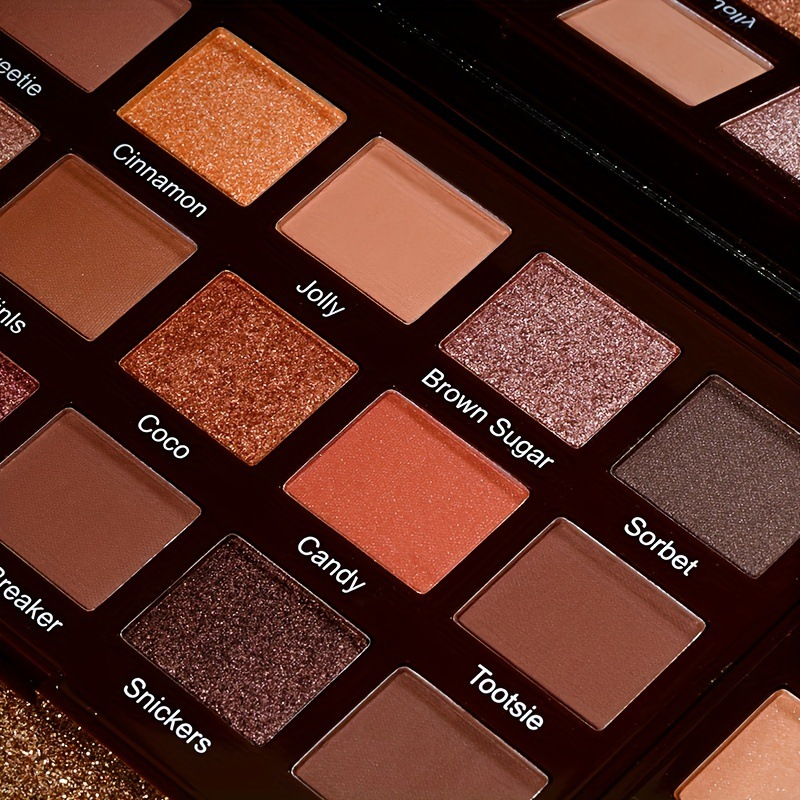 Paleta de brillo mate USHAS18, delineador de ojos, placa de sombra de ojos, color tierra, luz perla femenina_voghion.com