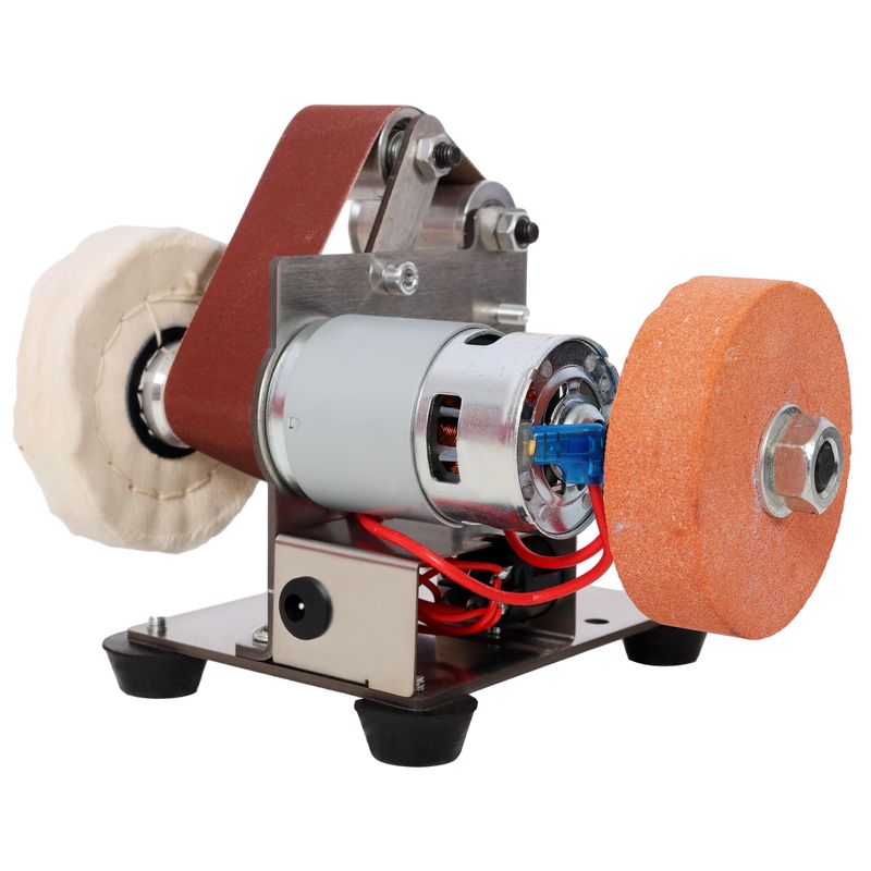Mini Electric Belt-Sander Knife-Sharpener Sanding Machine 96W, Small Bench Grinder Kit 7 Speed Adjustable Power Polisher DIY Polishing Grinding Tool, Handcraft Jewelry_voghion.com