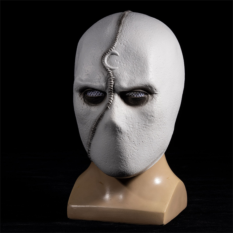 Jinleiou Add Ambient Face Cover High Simulation Emulsion LED Light Moon Knight Face Headgear Souvenir Supplies_voghion.com