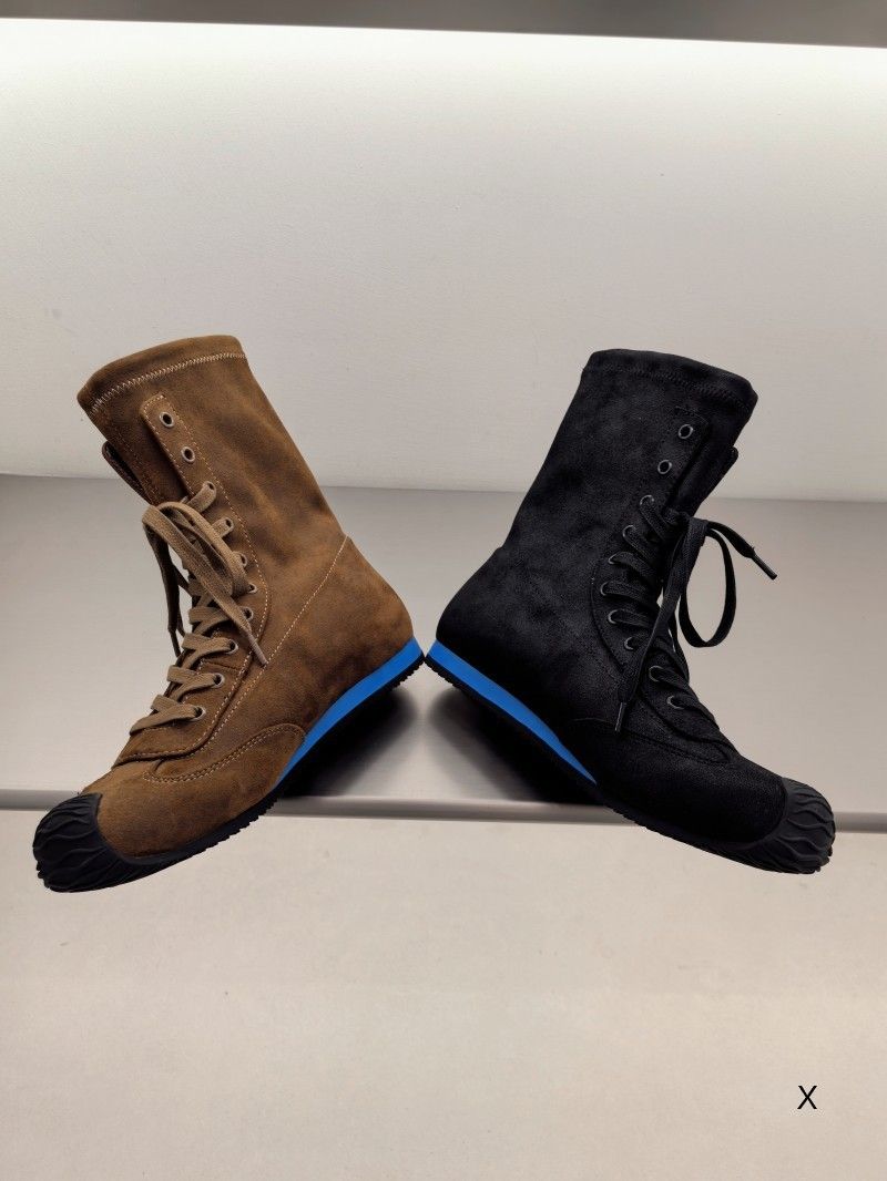 Stivali da boxe da donna XJ Scarpe da donna 25 Autunno Inverno Moda Tessuto elasticizzato Patchwork Pelle scamosciata Punta rotonda Lacci Slip-on Pantaloncini da boxe_voghion.com