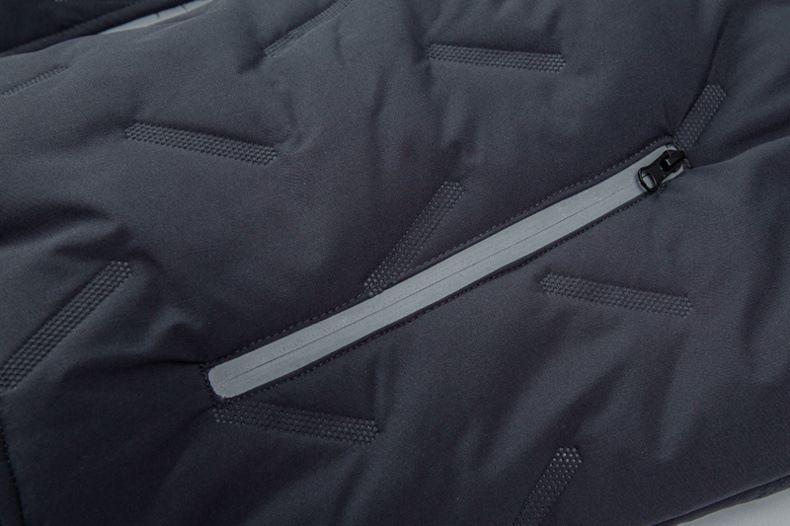 Graphen-Kapuzenjacke für Herren – Wintermantel mit Fleecefutter und Ultraschallschweißtechnologie, winddichte Polyester-Außenhülle_voghion.com