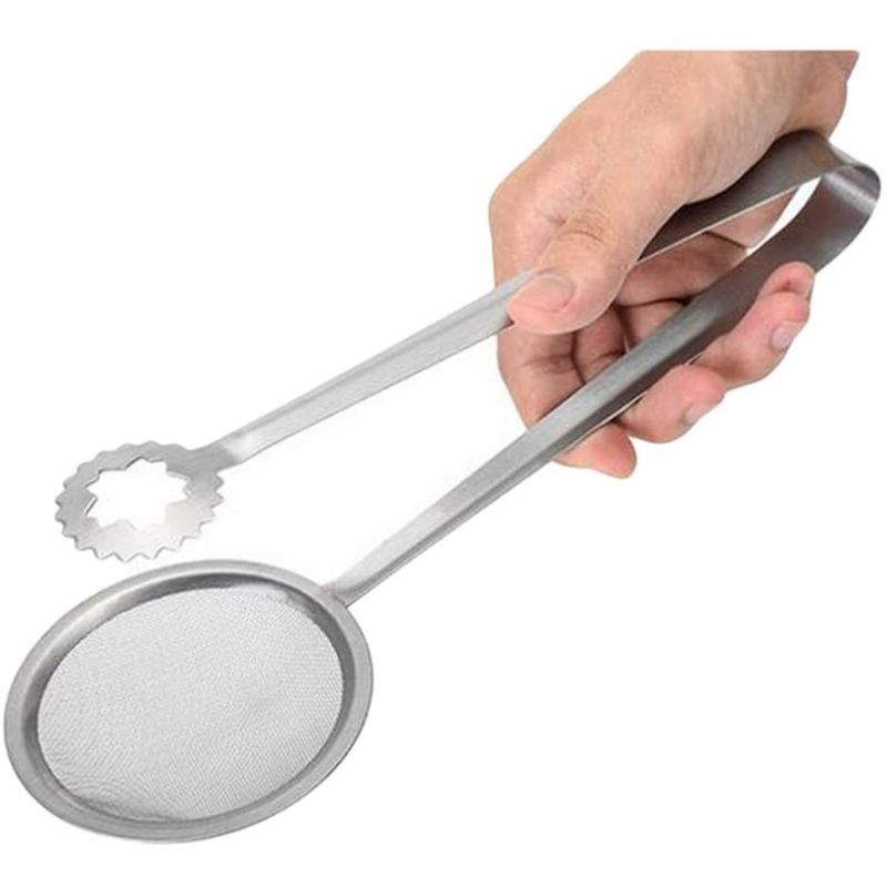 Tool Filter Mesh Cooking Stainless Tongs Spoon Oil Clip 2 In Gadget Tool Skimmer With Oil Fry Frying 1 Strainer Steel_voghion.com