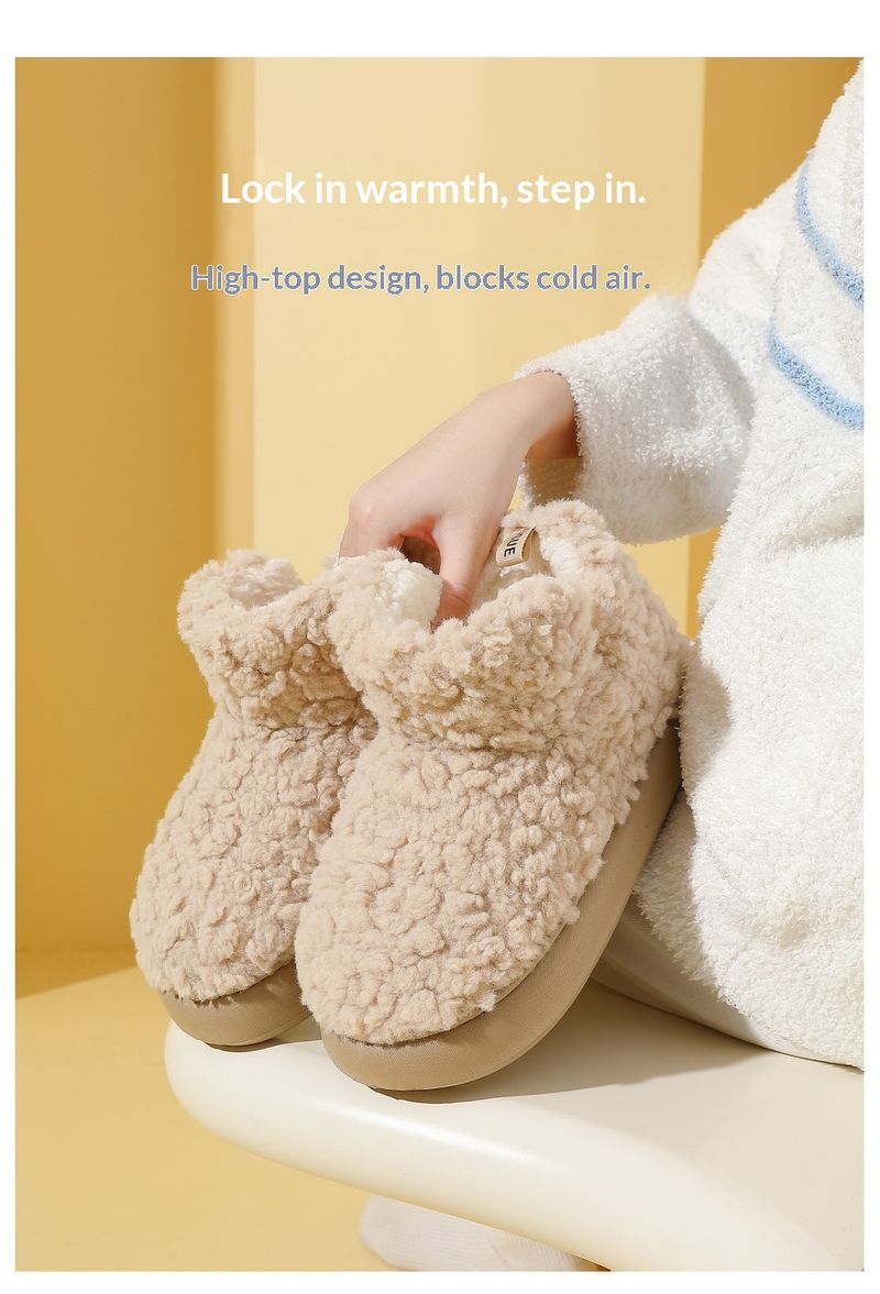 Voyage Flauschige Hausschuhe für Damen, Herbst- und Winterschuhe aus Baumwolle mit dicker Sohle, rutschfester Schaft, ideal für Paare, zum Entspannen im Freien; Herren-Schneeschuhe für den Winter_voghion.com