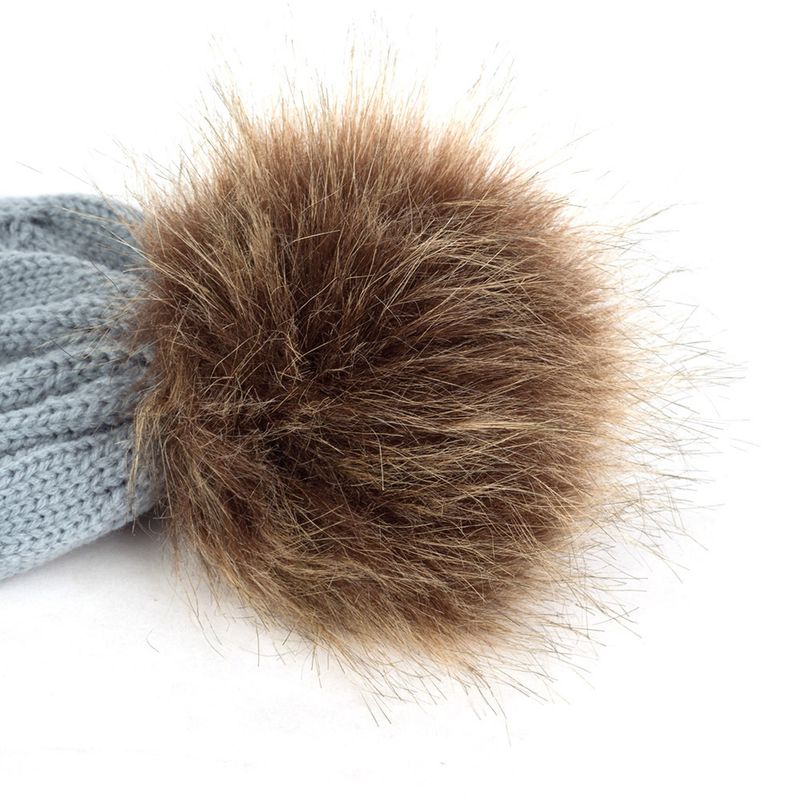 Herbst Wintermütze Lätzchen zweiteilig mit Ball Jungen und Mädchen kleine Fried Dough Twists Wollbedeckung Kopfmütze Baby_voghion.com