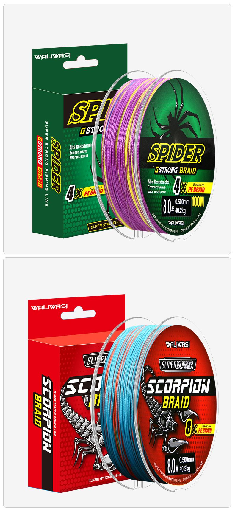 Main PE 100 m geflochtene 8-fach geflochtene Angelschnur mit superstarker Spannung_voghion.com