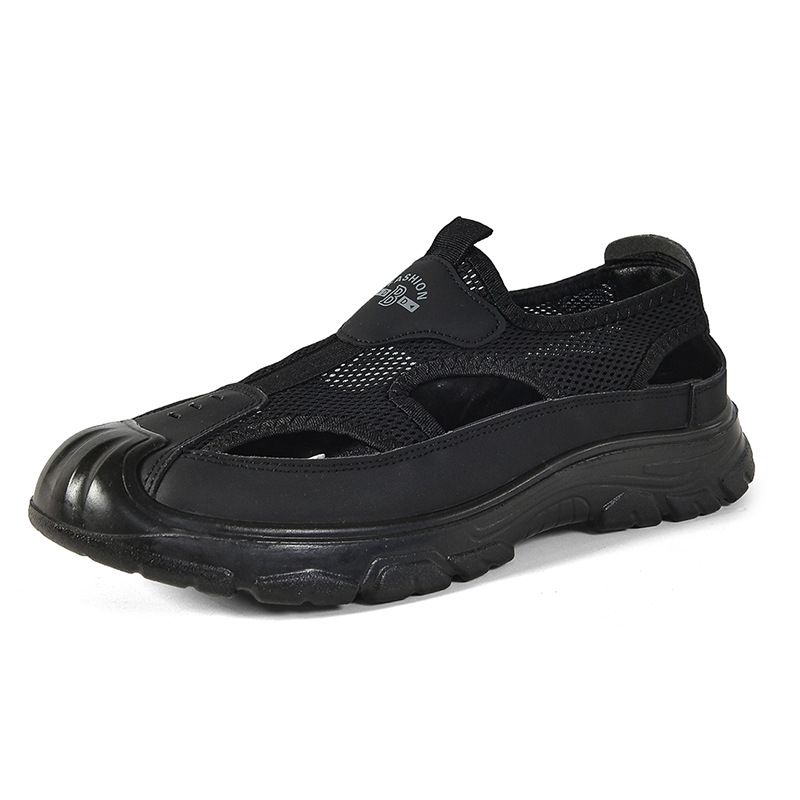 Herren Sommersandalen Große Größe Atmungsaktive, nicht stinkende Casual Hollow Mesh Dad Einzelschuhe_voghion.com
