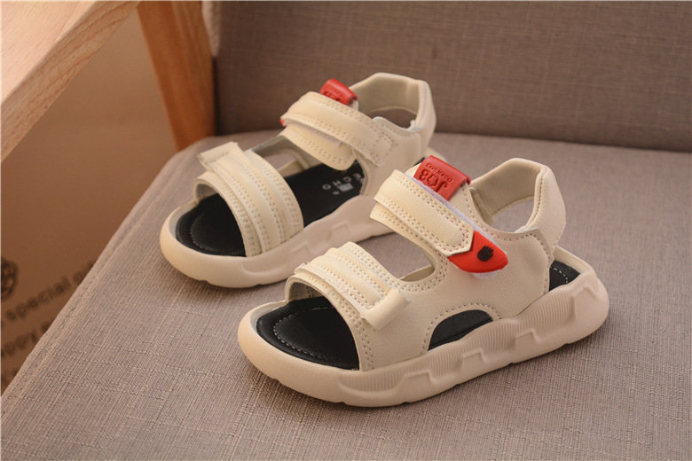 Neue 2024 Sommer feste Unterseite Klettverschluss Herren- und koreanische Strandschuhe leichte Kindersandalen_voghion.com