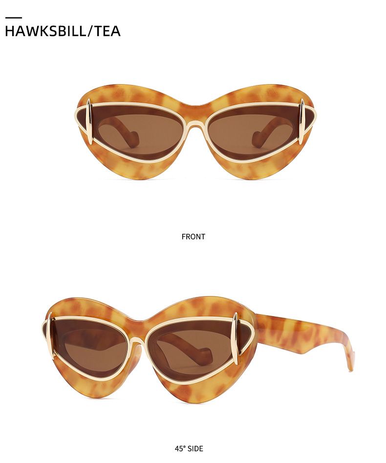 YS102 Trendy Cat Eye Same Y2K Personalized Men's and Women's Sunglasses_voghion.com