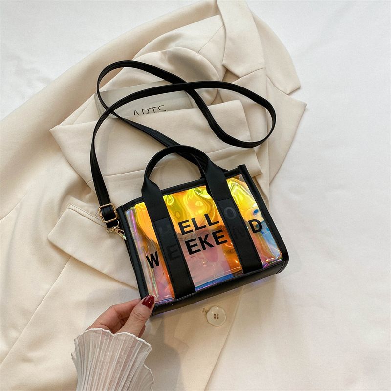 Borsa tote grande capacità per mamma e bambino, stile coreano, trasparente e alla moda, per donna, estate 2023_voghion.com
