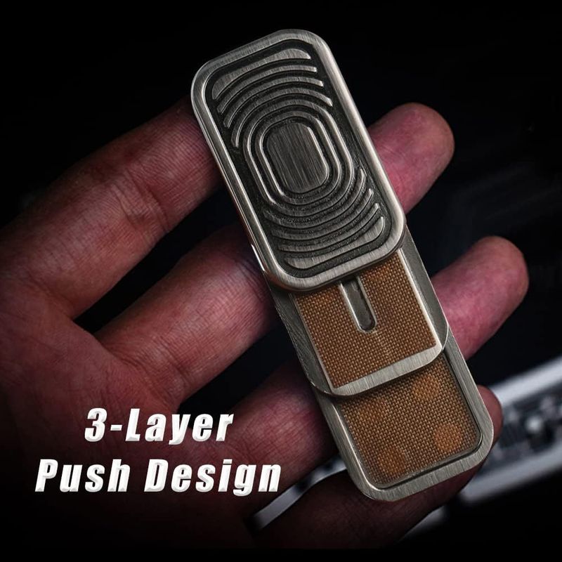 Jucărie de decompresie Spinner metalic de decompresie Push cu trei straturi jucărie de decompresie magnetică cu unde sonore_voghion.com