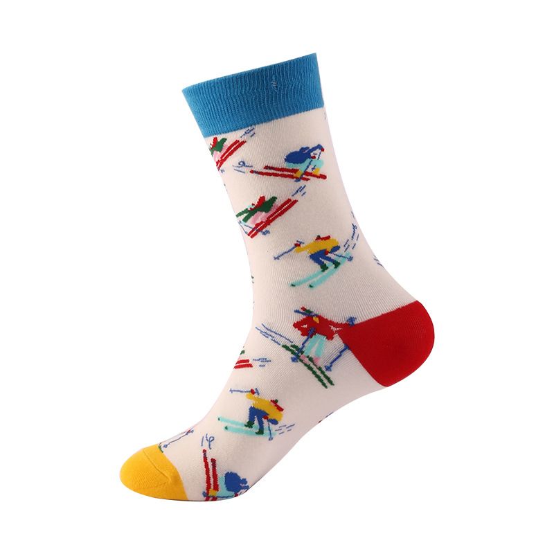 Herbst und Winter Mid-Tube Tide Socken Damen Tide Brand Strümpfe Herren Geometrischer Trend Baumwollsocken_voghion.com