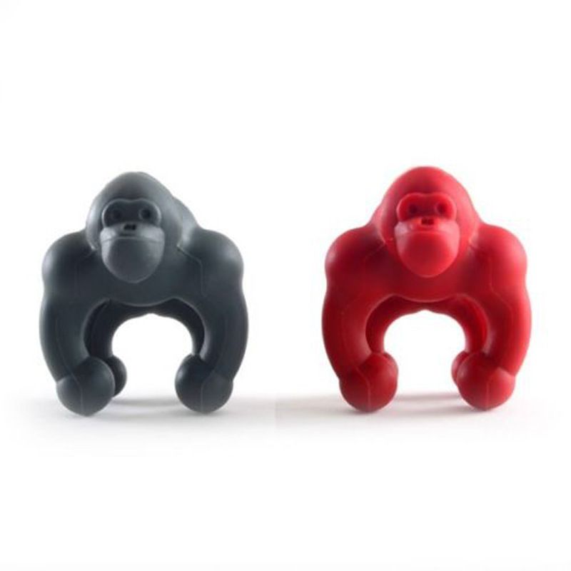 Radošie virtuves piederumi Gorilla katla vāks ir pārāk augsts, lai novērstu pārplūšanu Šimpanzes silikona tējas maisiņu turētājs_voghion.com