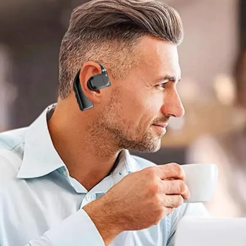 Single Earphones Long Standby Business Headphones Mono Headset Outdoor Call Bluetooth Wireless Earbuds For Left Right Ears_voghion.com