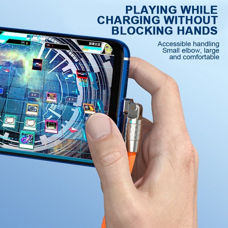 Shfy 180 degree rotating elbow data cable 66w super fast flash charging liquid light display phone_voghion.com
