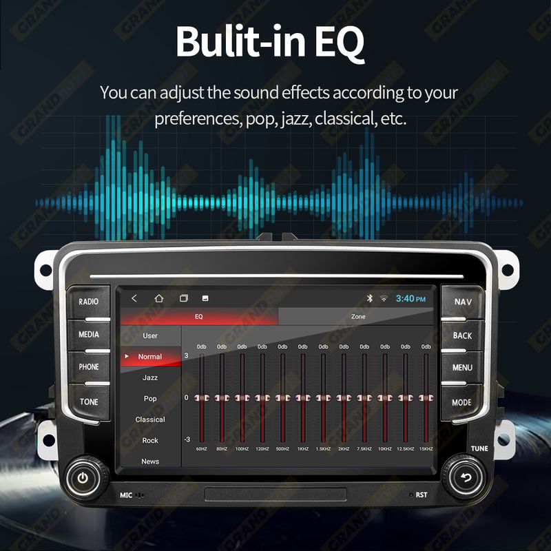 GRANDnavi Android13 Car Radio GPS For VW Skoda Octavia Golf 5 6 Touran Passat B6 Polo Jetta 2Din Multimedia Player_voghion.com