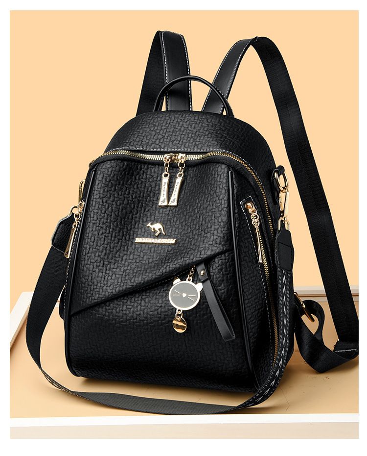 Multi bag for New Fashion Korean Edition Large Capacity Travel Versatile Soft Leather Women's Backpack_voghion.com