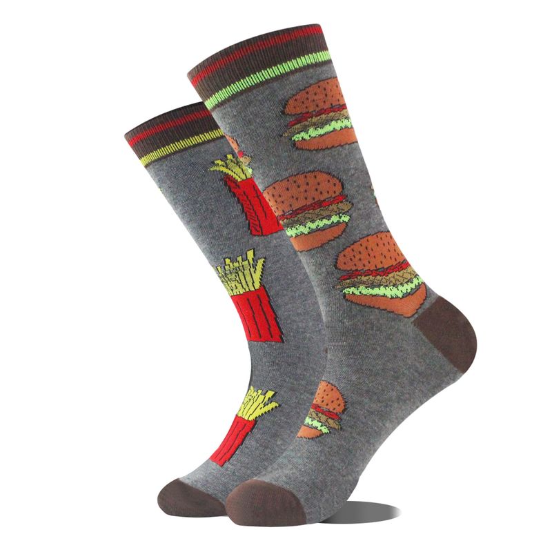 New style brand, same personalized mid length contrasting colors, men's cotton socks, trendy socks_voghion.com